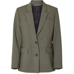 SELECTED FEMME Slfrita Ls Classic Blazer Mel Noos Damesblazer, Kalamata - Details: gemêleerd