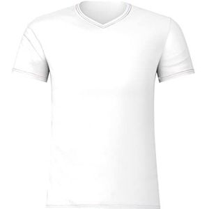 Eminence - Heren T-shirt met V-hals - gemaakt in Frankrijk 3W11 - effen, Wit.