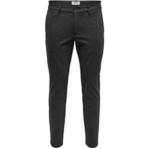 ONLY & SONS Onsmark Slim Gw 0209 broek Noos donkergrijs melange, 36 W/30 L, donkergrijs gemêleerd