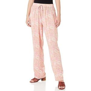 Sidona Pantalon en tissu pour femme, Rose multicolore., XL