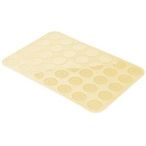 Zenker 43546 Macarons-bakvorm, siliconen, crèmekleurig/bruin, 36 x 24,5 x 1 cm