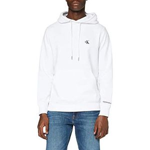 Calvin Klein Jeans CK Essential Hoodie Sweatshirt voor heren, Helder Wit