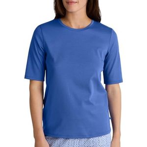 CALIDA Favourites T-shirt pour femme, en coton, doux et facile d'entretien, coupe ample, Bleu Dazzling, 50-50