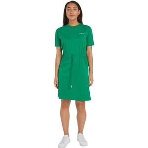 Tommy Hilfiger 1985 Reg Mini Corp Tee Drss SS T-shirt jurken dames, Olympisch groen