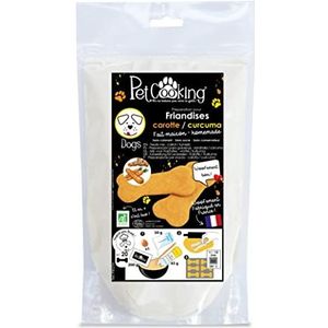 PetCooking - Bereiding van lekkernijen en koekjes, wortel-kurkuma voor honden – 200 g