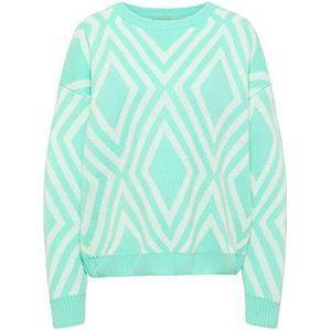 ZITHA Gebreide trui voor dames, Aqua White Wol