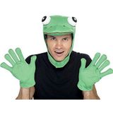 Smiffy's Groene kikker met capuchon en handschoenen