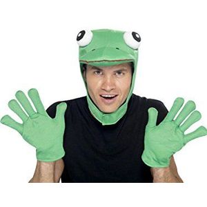 Smiffy's Groene kikker met capuchon en handschoenen