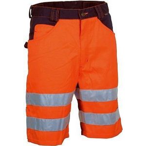 Cofra V074 shorts met hoge zichtbaarheid, werkbroek 52, oranje