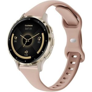 TUCOMO 18 mm dunne siliconen reservearmband, compatibel met Garmin Venu 3S/Vivoactive 4S/Venu 2S/Vivomove 3S/Forerunner 255s/265S
