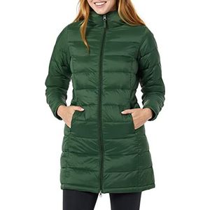 Amazon Essentials Manteau matelassé à capuche, imperméable et léger pour femme (disponible en grande taille) - Vert foncé - Taille S