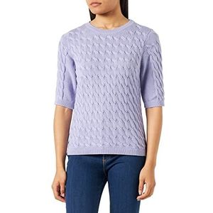 Vila Vichao O-hals 2/4 Cable Knit Top/Su-noos Damestrui, Zoete lavendel