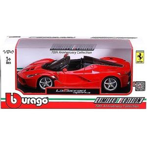 BBURAGO MAISTO FRANCE - Miniatuurvoertuig Ferrari Aperta schaal 1/24, 26022, rood