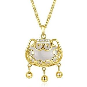 SALAhaha 925 Jewellery Collection Tone Collier avec pendentif en cristal transparent pour femme, Argenté., collier femme 925
