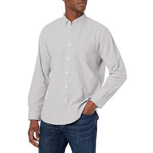 Amazon Essentials Chemise Oxford pour homme, à manches longues et poche, coupe classique, gris, taille L