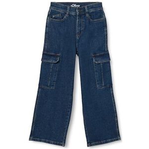 s.Oliver Junior cargojeans, losse pasvorm, 57z2, 134, 57z2 blauw, 134, 57z2 blauw