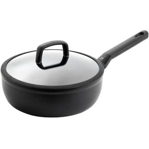 BK Easy Induction stoofpan met antiaanbaklaag, keramiek, 24 cm/3,4 l, met deksel, PFAS-vrij, inductie, ovenvast tot 160 °C, Stay-Cool-handgreep, vaatwasmachinebestendig, zwart