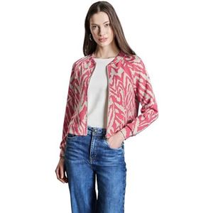 Street One Veste aspect soie pour femme avec imprimé, Corail, 38