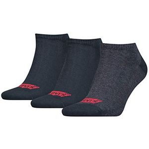 Levi's Uniseks lage sokken met Batwing-logo, Donkere Denim