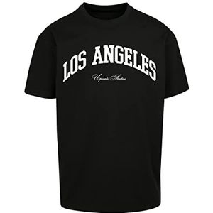 Mister Tee T-shirt unisexe L.A. College surdimensionné, Noir, 4XL