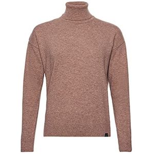 Superdry Lambswool Roll Neck Trui Dames, Mid Caramel Marl
