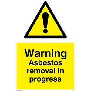 Viking Signs Warning Asbestos Removal in Progress WC488-A4P-3M schild 3 mm hard plastic 300 mm H x 200 mm L