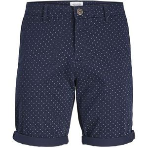 JACK & JONES Jpstbowie Jjshort Sa Printed Sn Chino Shorts voor heren, marineblauw blazer