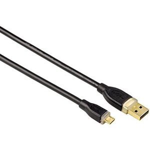 Hama USB-kabel, USB-stekker A/Micro-USB, 1,8 m, zwart