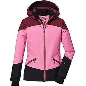 Killtec Ksw 151 Grls - Skis Jckt waterdichte ski-jack/functionele jas met capuchon en sneeuwvanger voor meisjes, Licht neonroze