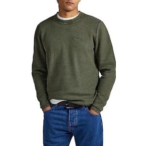 Pepe Jeans Silvertown heren sweater, olijfgroen