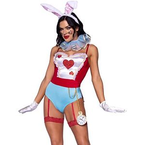 Leg Avenue White Rabbit Bodysuit Dames Carnavalskostuum S (meerkleurig)