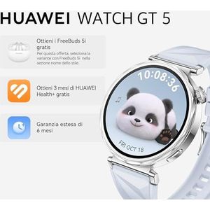 HUAWEI GT 5 41 mm smartwatch, elegant design, nieuwe race- en fietsmodus, gezondheidsbewaking, 7 dagen1 batterijduur, iOS en Android, blauw