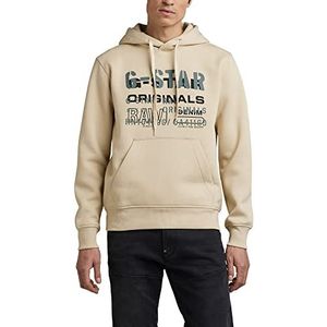 G-STAR RAW Originals HDD Sw Sweatshirt met capuchon voor heren, beige/kaki (Brown Rice A971-d309)