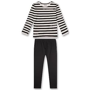 Sanetta Pyjama long noir pour fille - Pyjama confortable pour fille - Taille, phantom, 176