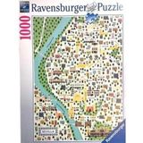 Ravensburger - Puzzel kaart van Sevilla, puzzel 1000 stukjes, puzzel voor volwassenen, puzzels en vrije tijd, cadeaus voor volwassenen, 70 x 50 cm