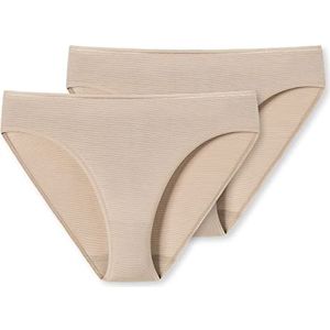 Schiesser Lot de 2 Tai sous-vêtement, Sable, 48 Femme