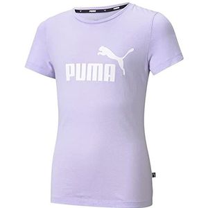 PUMA Essential Logo T-shirt voor kinderen, paars/wit