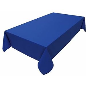 Premium tafelkleed - 100% katoen - concept collectie - kleur en grootte naar keuze (ovaal tafelkleed 150 x 400 cm, koningsblauw)