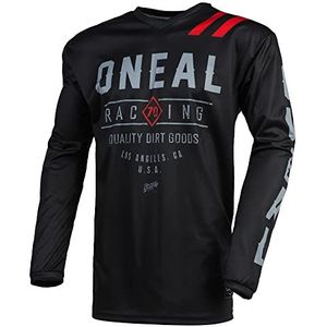 O'NEAL | Jersey | Enduro Motocross | Ademende stof, gewatteerde elleboogbescherming, geschikt voor maximale bewegingsvrijheid | Jersey Element Dirt | Volwassen | Zwart/grijs | Maat L