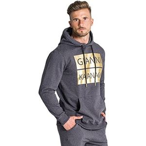 Gianni Kavanagh antraciet Gk Box Hoodie heren, antraciet, XS, Antraciet