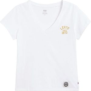 Levi's Dames Graphic Perfect Vneck Tees, White Since 1873