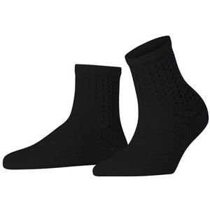 FALKE Beach Drop W Sso katoenen linnen Gemustert, 1 paar damessokken (1 stuk), Zwart 3000, 35-38