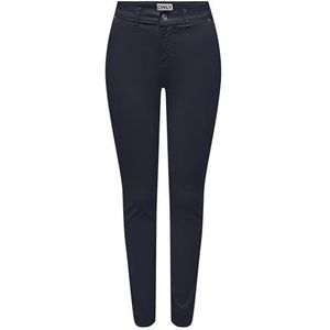 ONLY Onleverest HW Pantalon skinny pour femme Cc PNT Chino, Bleu nuit, XS / 32L