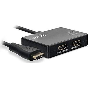 InLine® HDMI-splitter (2 x 4K/60Hz, met geïntegreerde kabel, 0,5 m)