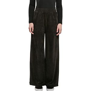 Urban Classics Dames corduroy rechte pijpen sweatpants zwart XL, zwart.