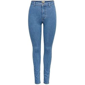 ONLY OnlBlush Highwaisted jeans voor dames, slim fit, Jeansblauw licht