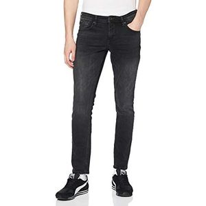 TOM TAILOR Denim Heren Jeans 202212 Culver Skinny, 10250 - Used Dark Stone Black Denim, 32W / 32L, 10250 - Used Dark Stone Black Denim