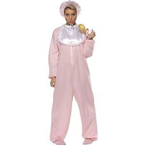 Smiffys Babyromper Kostuum Roze met Fleece Jumpsuit Muts en Slabbetje
