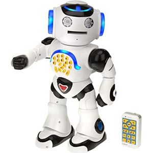 Lexibook ROB50AR Powerman Sprekende speelgoedrobot met afstandsbediening (Arabische taal), dans, zingen, verhalenbed, wiskundige quizzen, schietschijven en stemimiterend, voor kinderen vanaf 4 jaar
