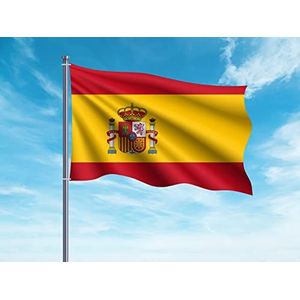 OEDIM Vlag van Spanje, 150 x 85 cm, versterkt en siernaden, vlag met 2 metalen ogen, waterdicht